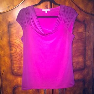 NY Collection Ombré Purple and Fuchsia Blouse